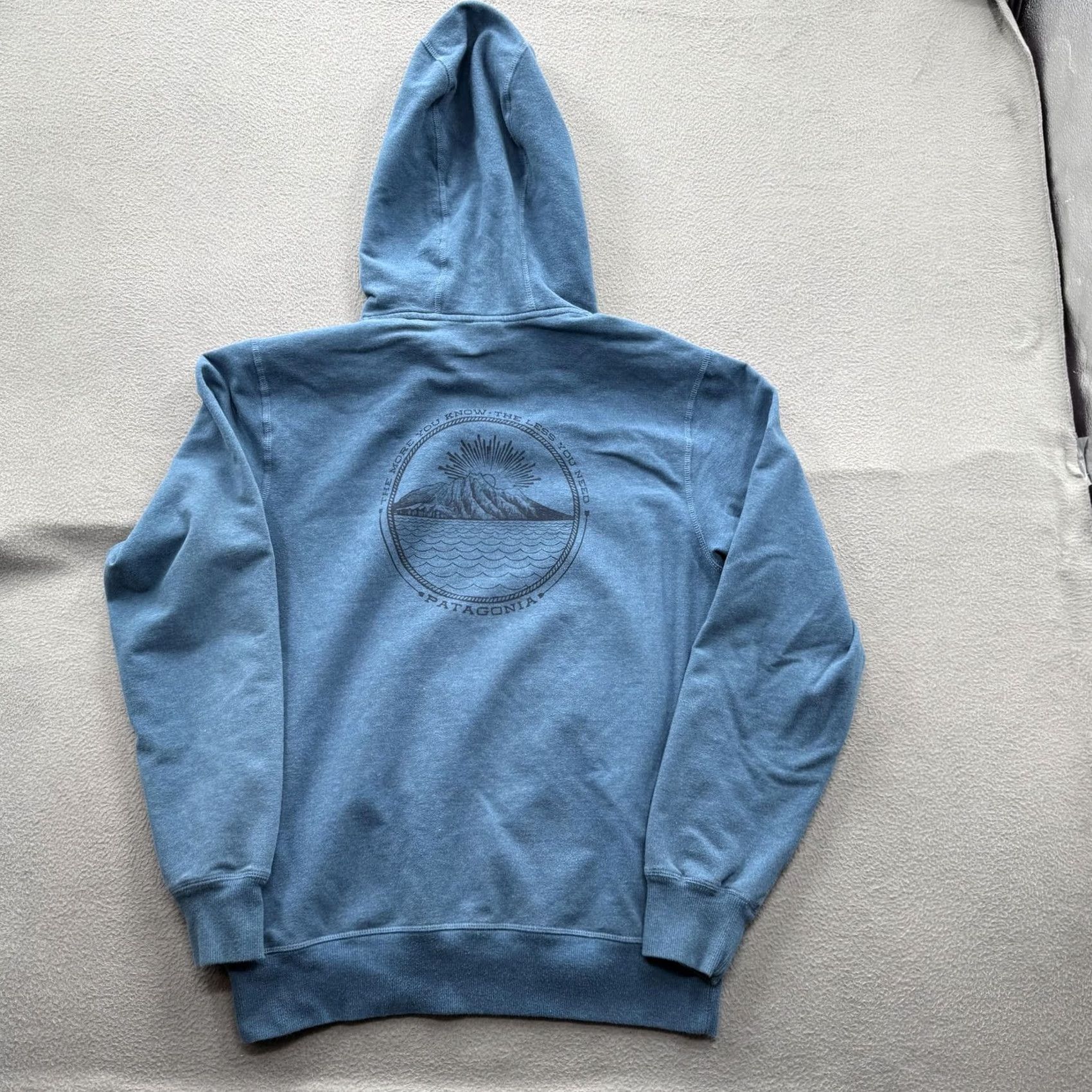 Patagonia Patagonia Hoodie Mens Small Blue Organic Cotton Graphic Fleece Kangaroo Pocket Size US S / EU 44-46 / 1 - 2 Thumbnail