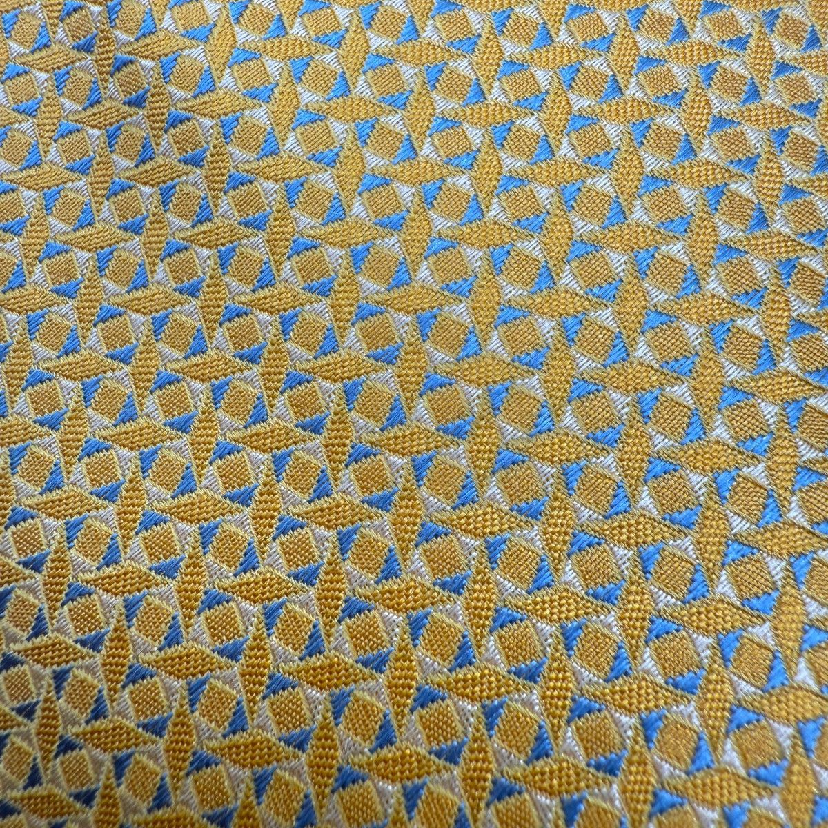 Canali Canali Silk Tie, Gold & Light Blue, Made in Italy Size ONE SIZE - 4 Thumbnail
