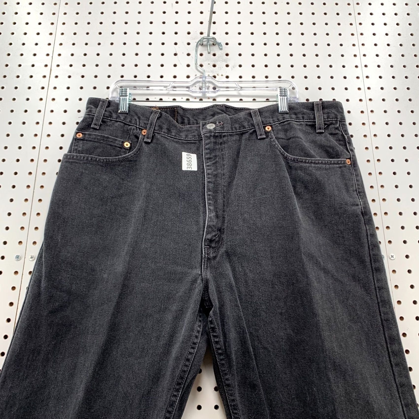 Levi's VINTAGE Levi's 505 Black Denim Jeans Size 40x32 FIts 38x31 Faded Straight Men Jeans 90s Levi's 500 Series Size US 40 / EU 56 - 6 Thumbnail