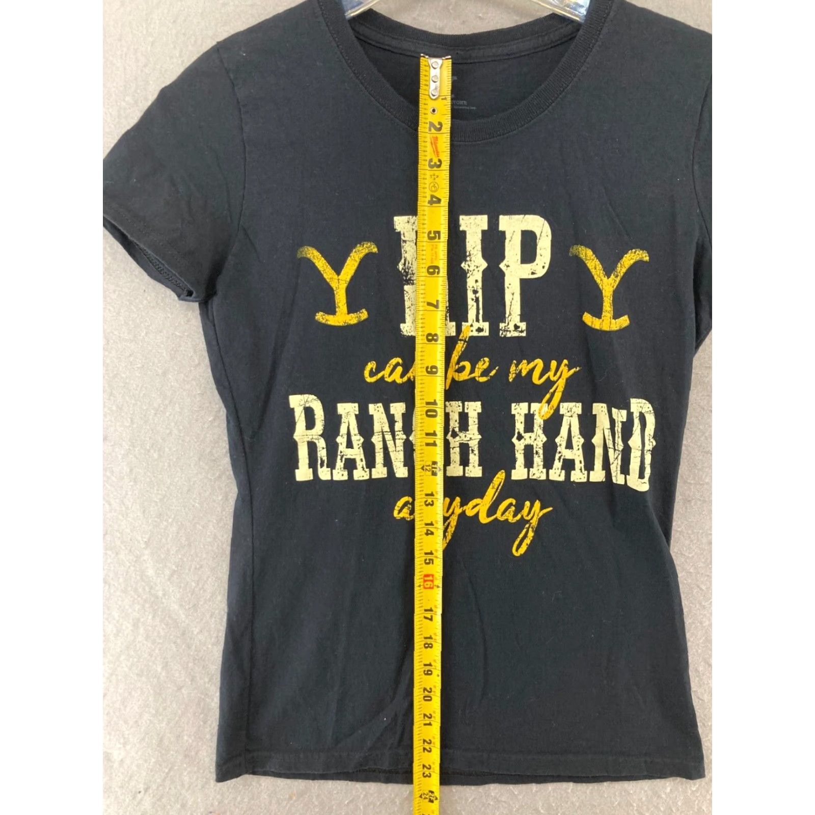 Vintage Yellowstone TShirt Small Black Rip Can Be My Ranch Hand Anyday Womens Size S / US 4 / IT 40 - 4 Thumbnail