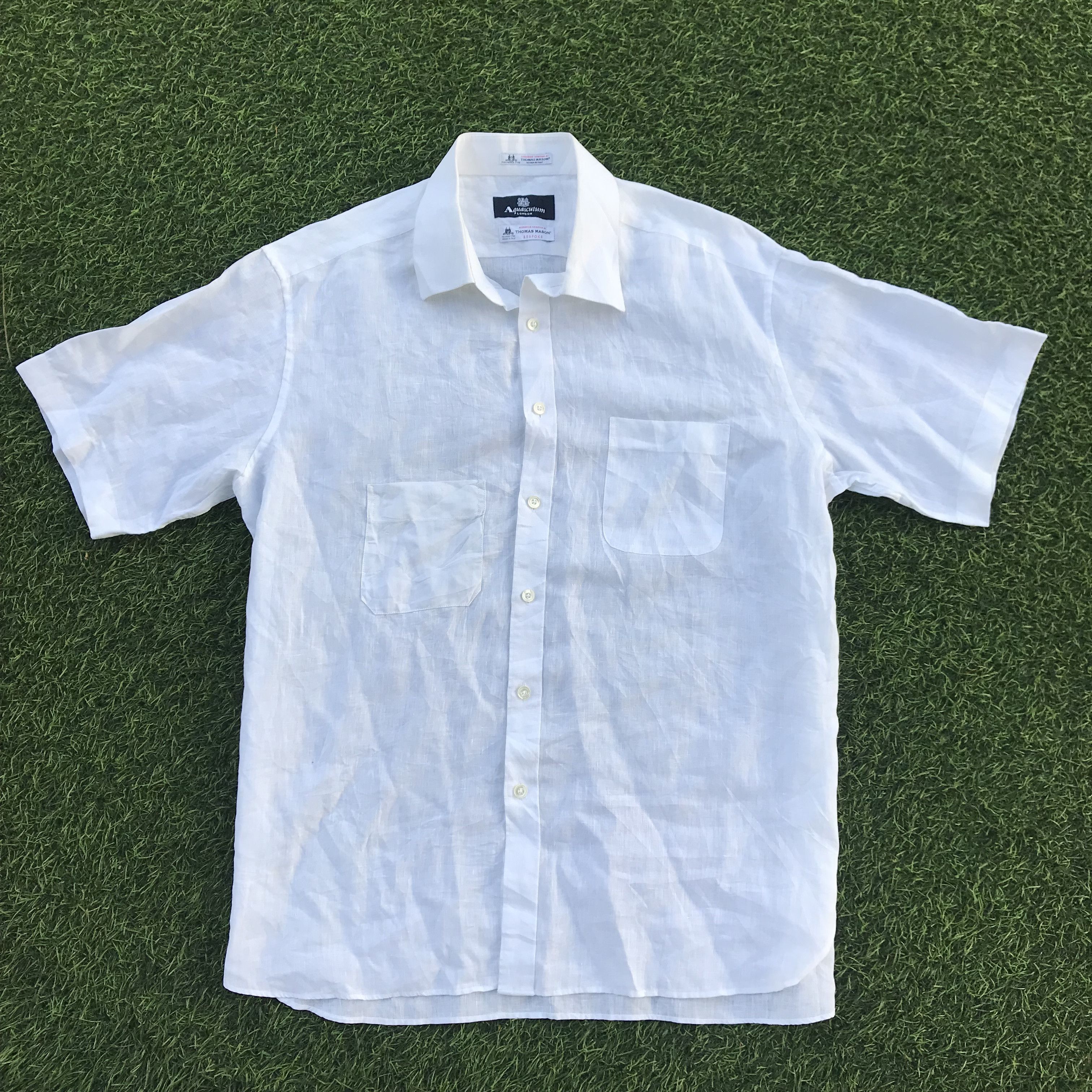 Aquascutum Aquascutum of london x Thomas Mason bespoke White Shirts Size US L / EU 52-54 / 3 - 13 Thumbnail