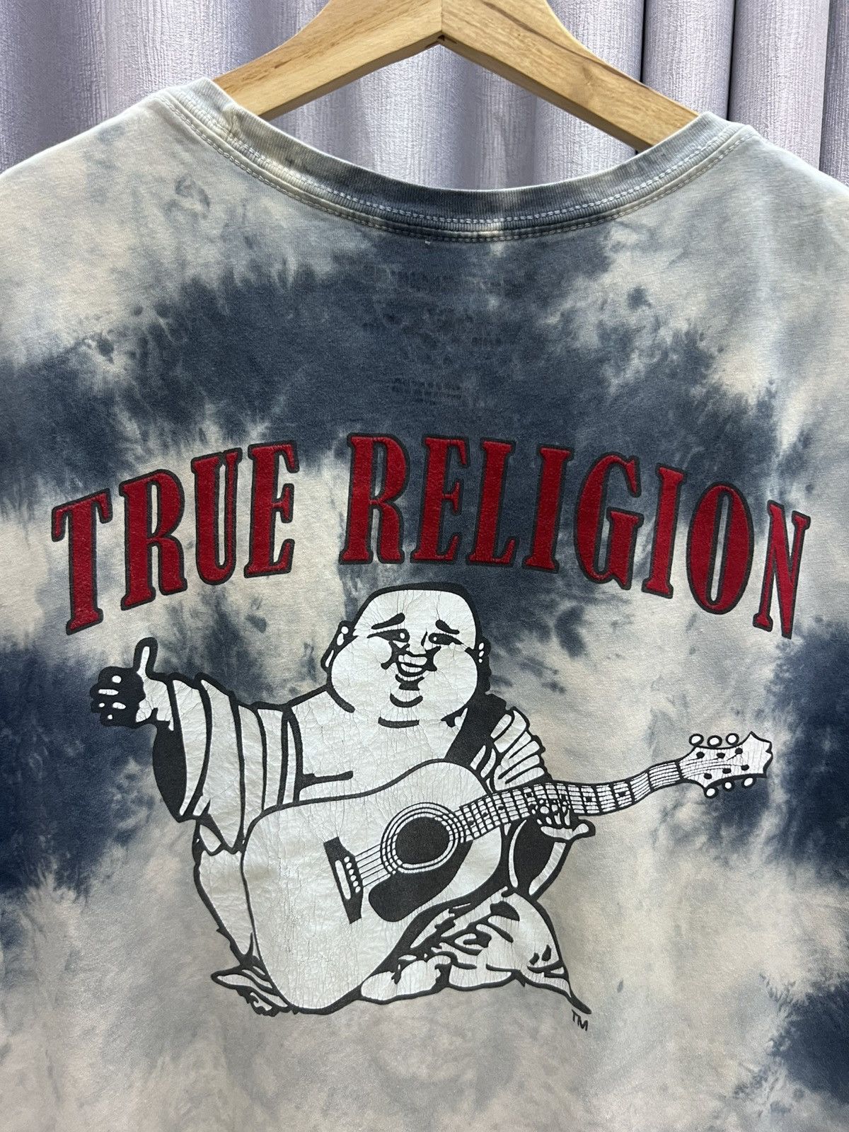True Religion VINTAGE THRASHED Y2K True Religion Tie Dye Big Logo Tee Size US XL / EU 56 / 4 - 2 Thumbnail