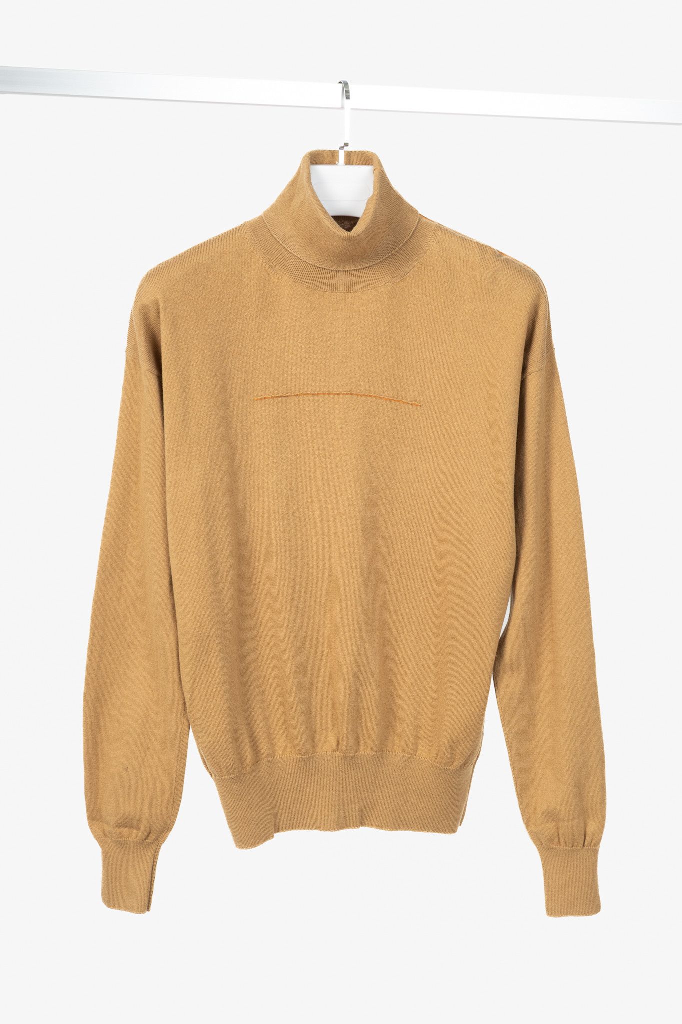 MM6 MM6 Maison Margiela Tan Cotton Piped Turtleneck Size M / US 6-8 / IT 42-44 - 1 Thumbnail
