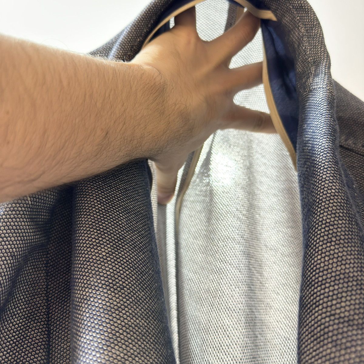 Designer × Paoloni Paoloni Mens Light Blue Jersey Jacket Blazer 52 size Size 52R - 15 Thumbnail