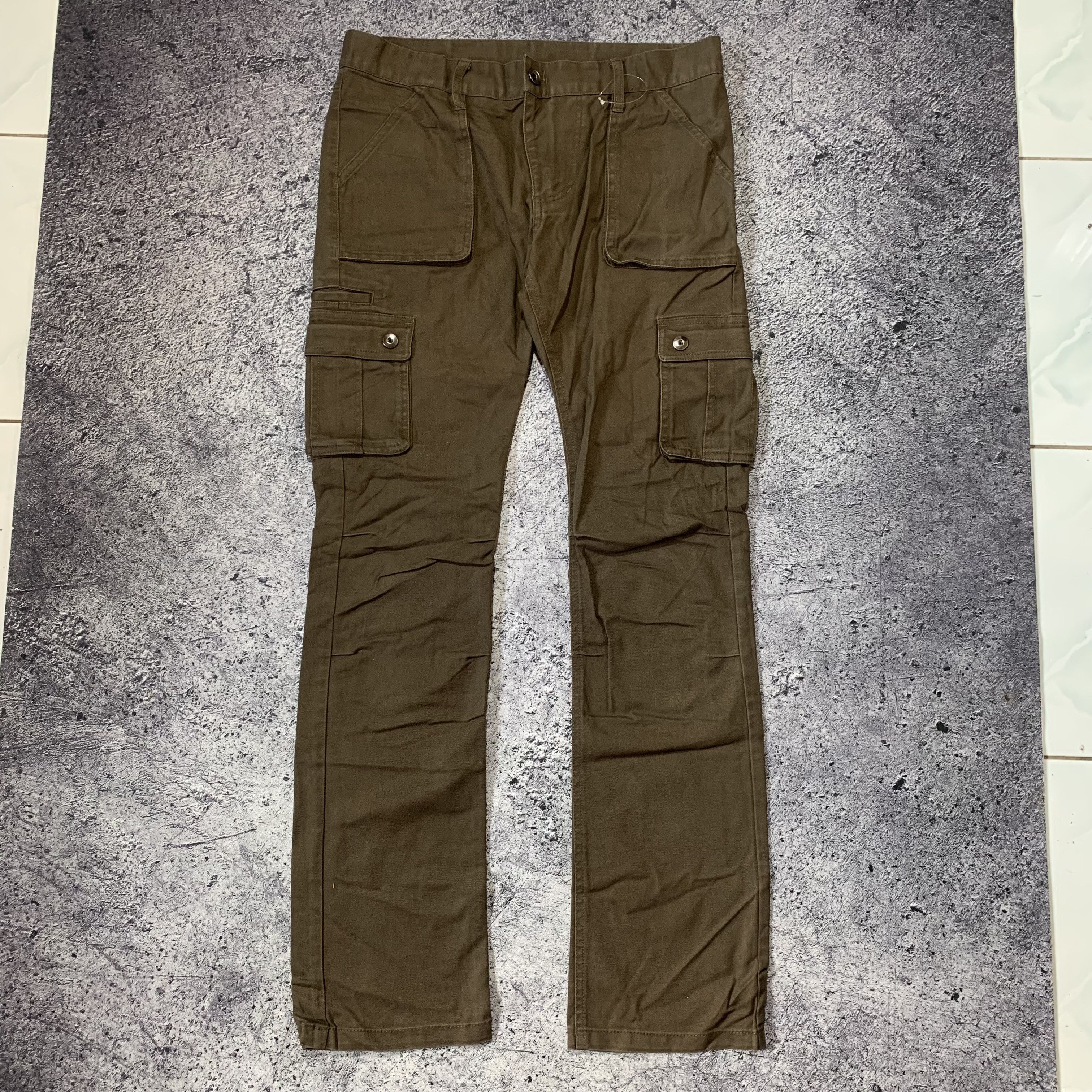 image of 20471120 x Archival Clothing Hamnett London Fatigue Cargo Pants in Brown, Men's (Size 30)