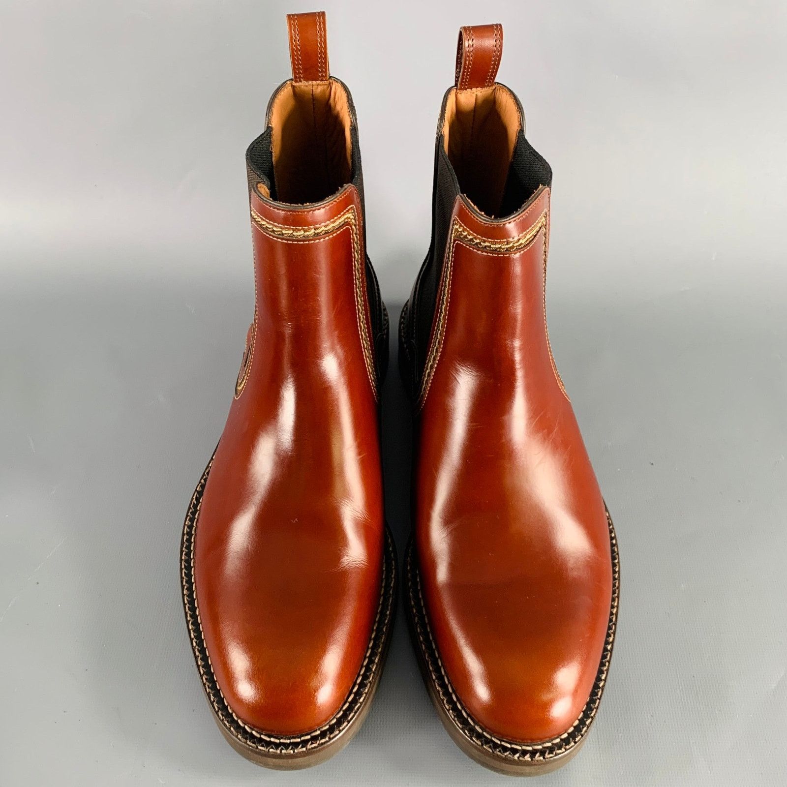 Lanvin LANVIN Size 9 Cognac Brown Leather Pull On Boots Size US 9 / EU 42 - 4 Thumbnail