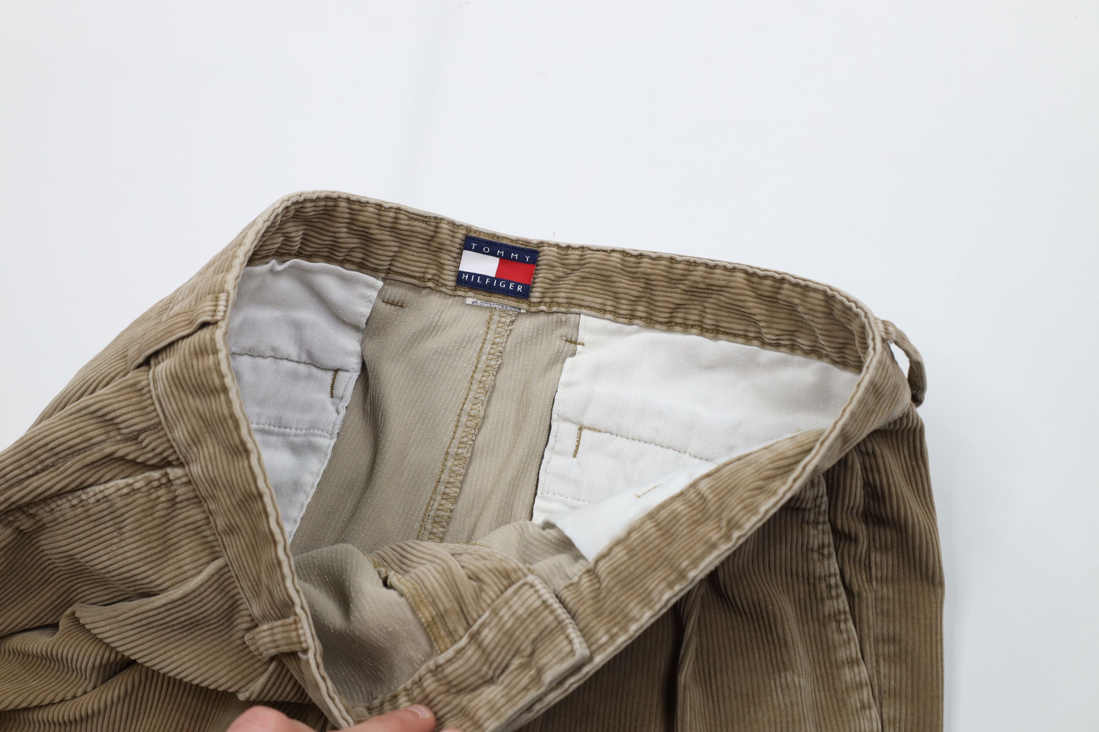 Tommy Hilfiger Vintage 90s Tommy Hilfiger Wide Leg Corduroy Chino Pants Size US 34 / EU 50 - 7 Thumbnail