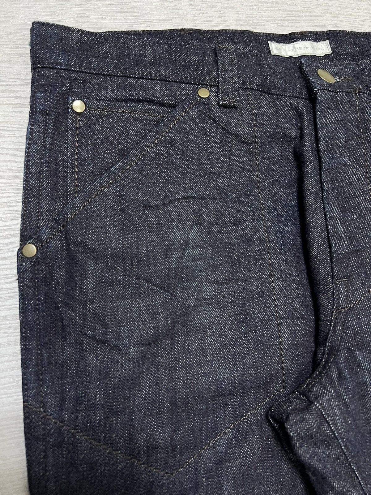 Number (N)ine Number (N)ine - AW02 - Stitch Detail Denim Carpenter Pants Size US 32 / EU 48 - 4 Thumbnail