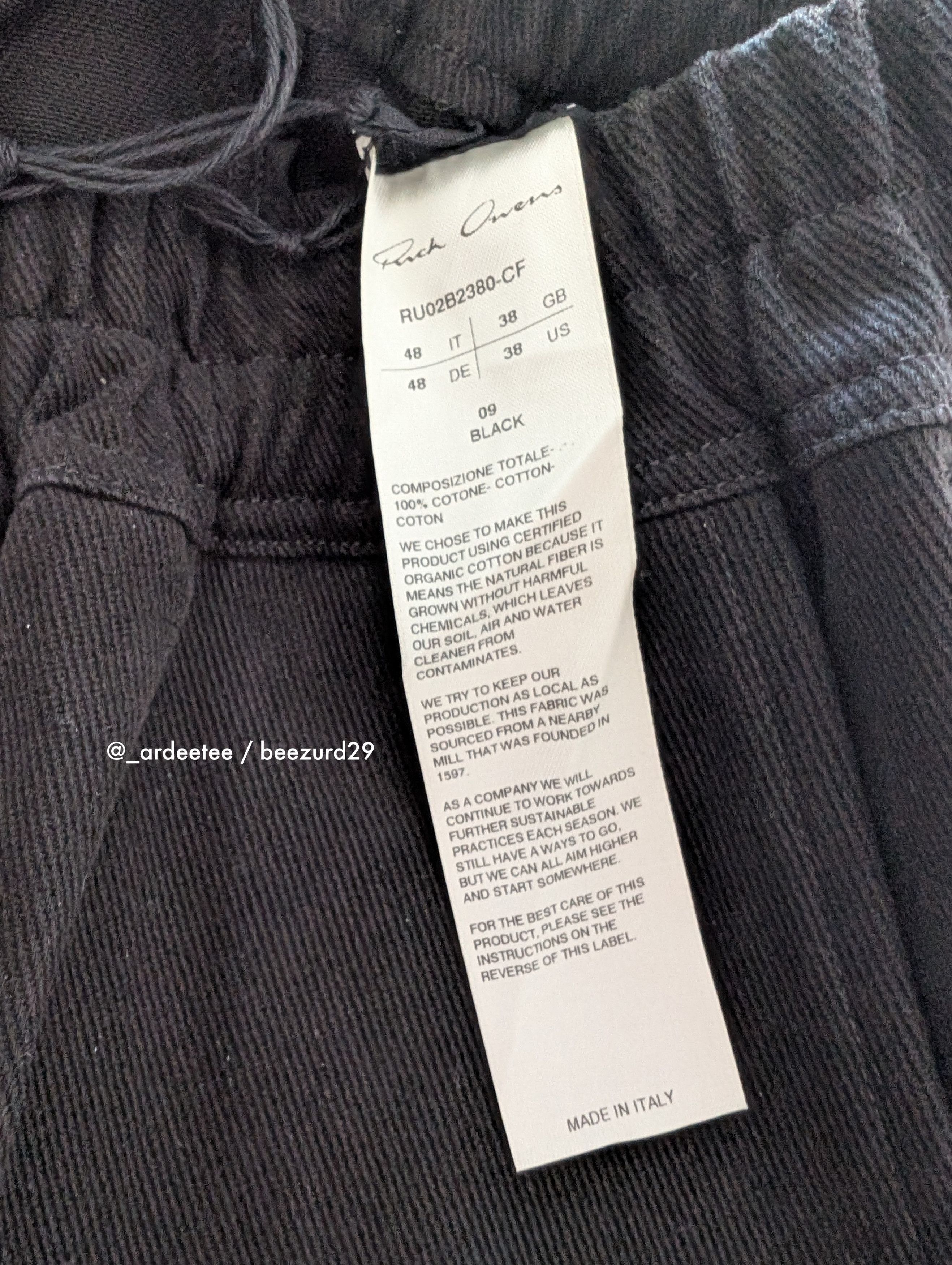 Rick Owens *NEW* TWILL FW22 DRAWSTRING DROP CROTCH PANTS 48 Size US 32 / EU 48 - 12 Thumbnail