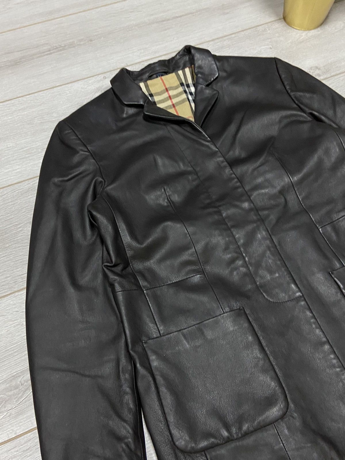 Burberry Burberry leather jacket nova check zip wool Size L / US 10 / IT 46 - 4 Thumbnail