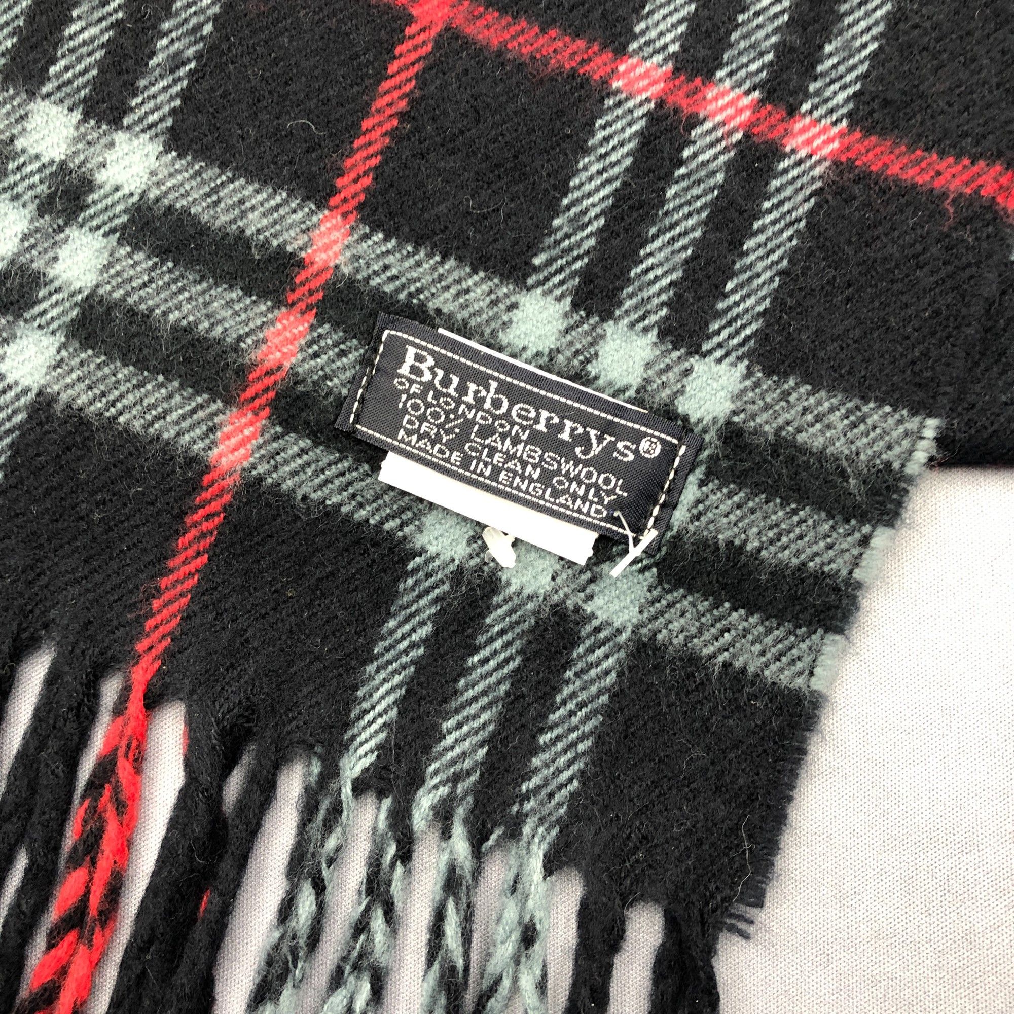 Burberry Vintage Burberry Scarf Muffler Wool Cashmere Scarves Size ONE SIZE - 4 Thumbnail