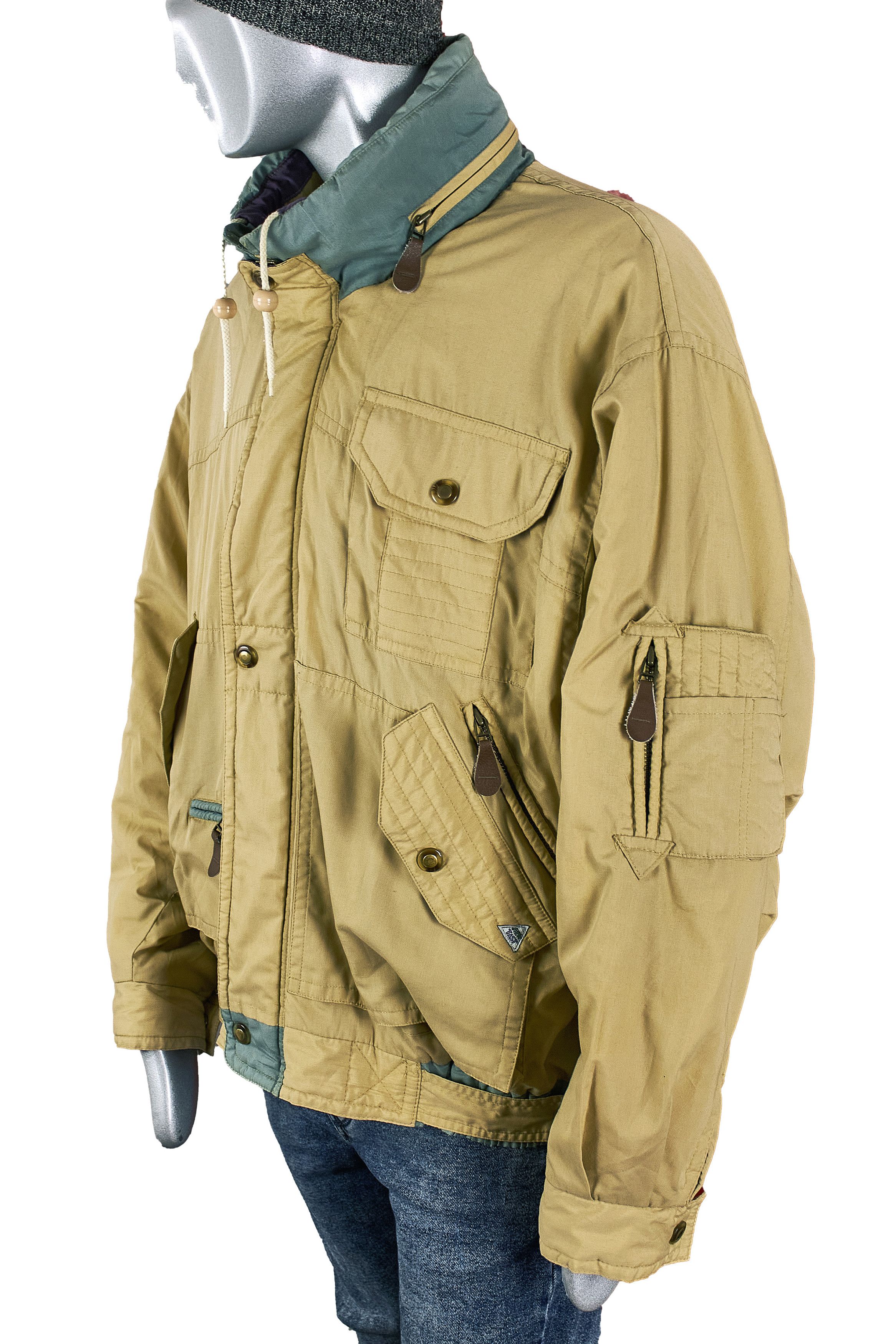 Angelo Litrico Vintage Y2K men's hooded bomber jacket military style Size US XL / EU 56 / 4 - 3 Thumbnail