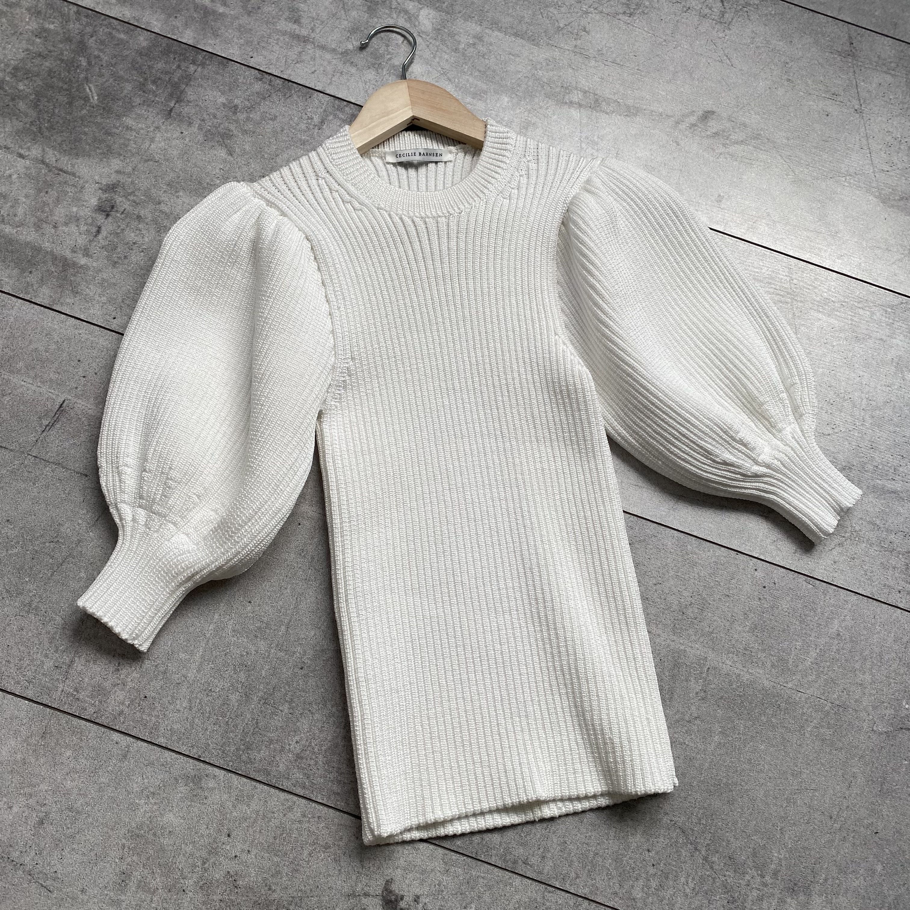Other Cecilie Bahnsen Maddy Puff-Sleeve Knit Top Size S / US 4 / IT 40 - 10 Thumbnail
