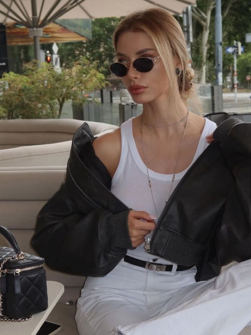 Miu Miu NEW Miu Miu MU52YS ZVN5D1 LOGO Oval Unisex Sunglasses Size ONE SIZE - 16 Thumbnail