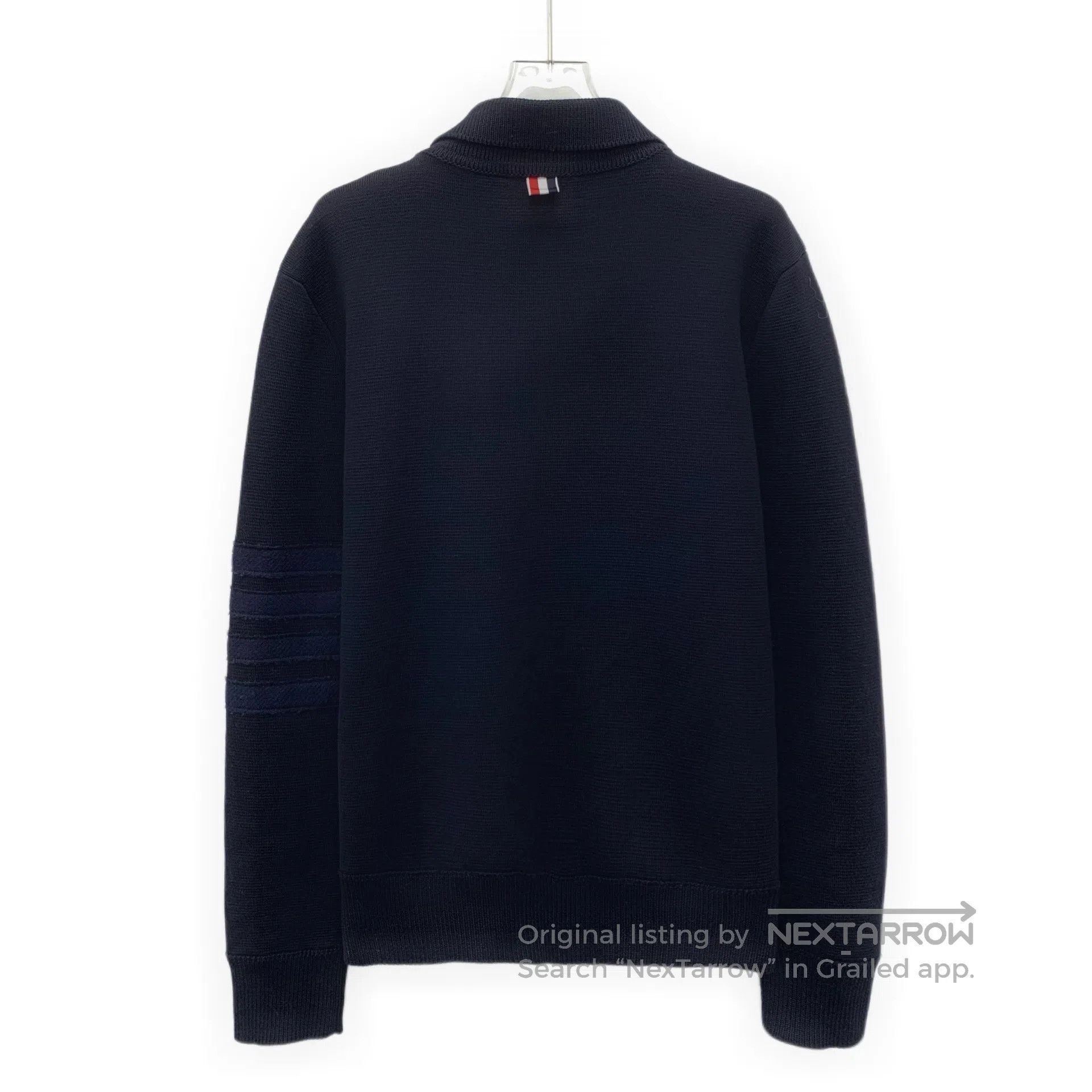 Thom Browne Thom Browne Black Classic Four Stripe Wool Reversible Zipp Size US L / EU 52-54 / 3 - 2 Thumbnail