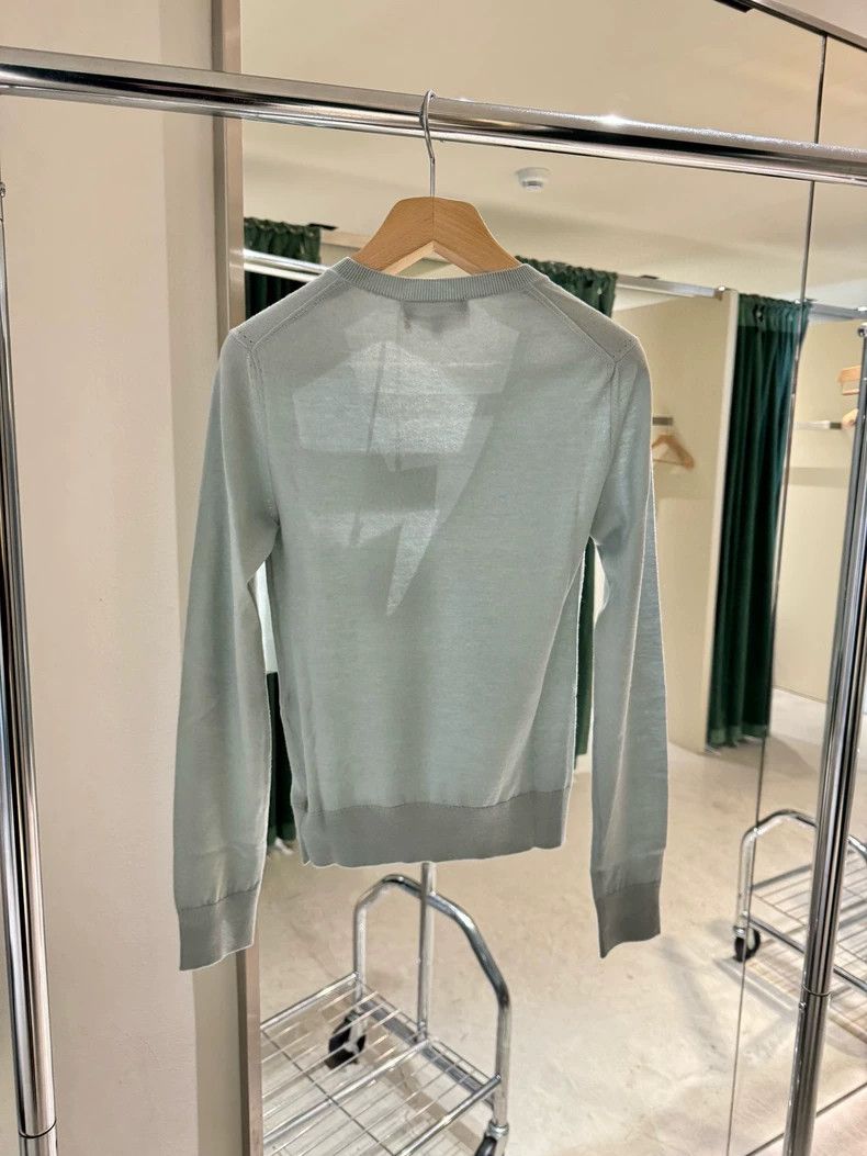 Loro Piana LORO PIANA A light blue thin v-neck knit for women Size S / US 4 / IT 40 - 4 Thumbnail