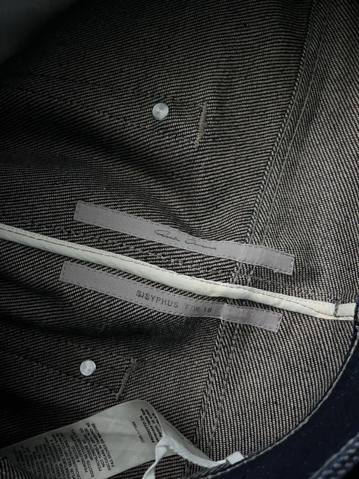 Rick Owens Rick Owens F/W 18 Sisyphus selvedge denim jeans navy Size US 31 - 15 Thumbnail