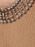 Gucci o1loc1c0326 798597 Rib Stitch Cardigan With Embroidery Camel Size US XS / EU 42 / 0 - 7 Thumbnail