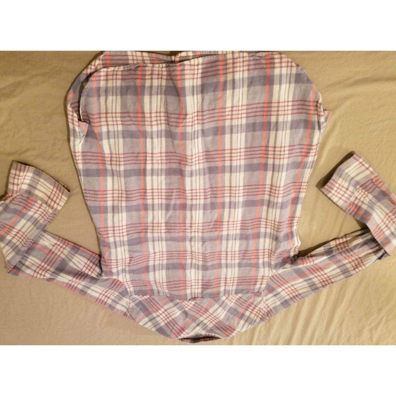 J.Crew Womens J. Crew Dress Shirt 10 Purple Button Cotton Blouse Size L / US 10 / IT 46 - 5 Thumbnail