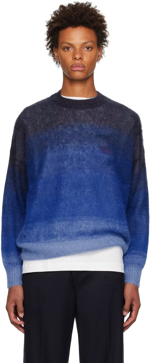 Isabel Marant Blue Mohair Drussell Sweater
