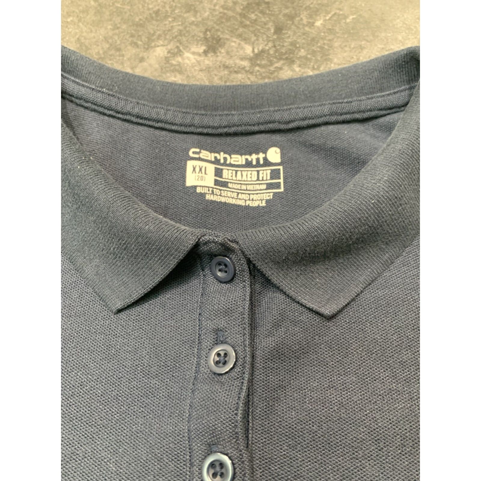 Carhartt Carhartt Women's Polo Shirt Short Sleeve Cotton Casual Top 2XL Navy Blue Summer Size XXL / US 16-18 / IT 52-54 - 4 Thumbnail