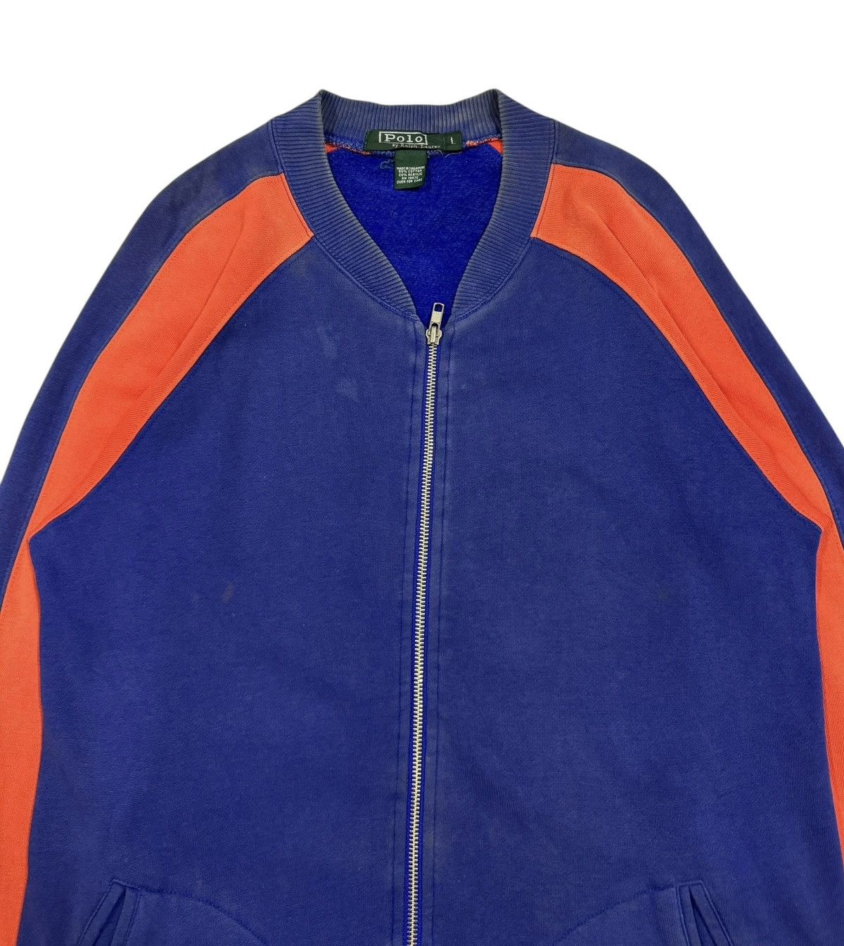 Polo Ralph Lauren × RRL Ralph Lauren × Vintage Vtg🔥90’s Polo Ralph Lauren RPL-91 Bomber Sweater Jacket Size US L / EU 52-54 / 3 - 5 Thumbnail