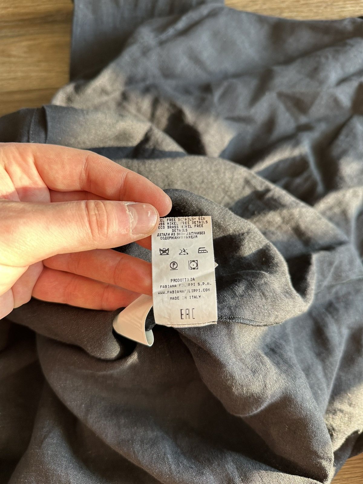 Fabiana Filippi Fabiana Filippi Linen Shirt Dress Long Sleeve Button Front Size XXS / US 00 / IT 34 - 14 Thumbnail