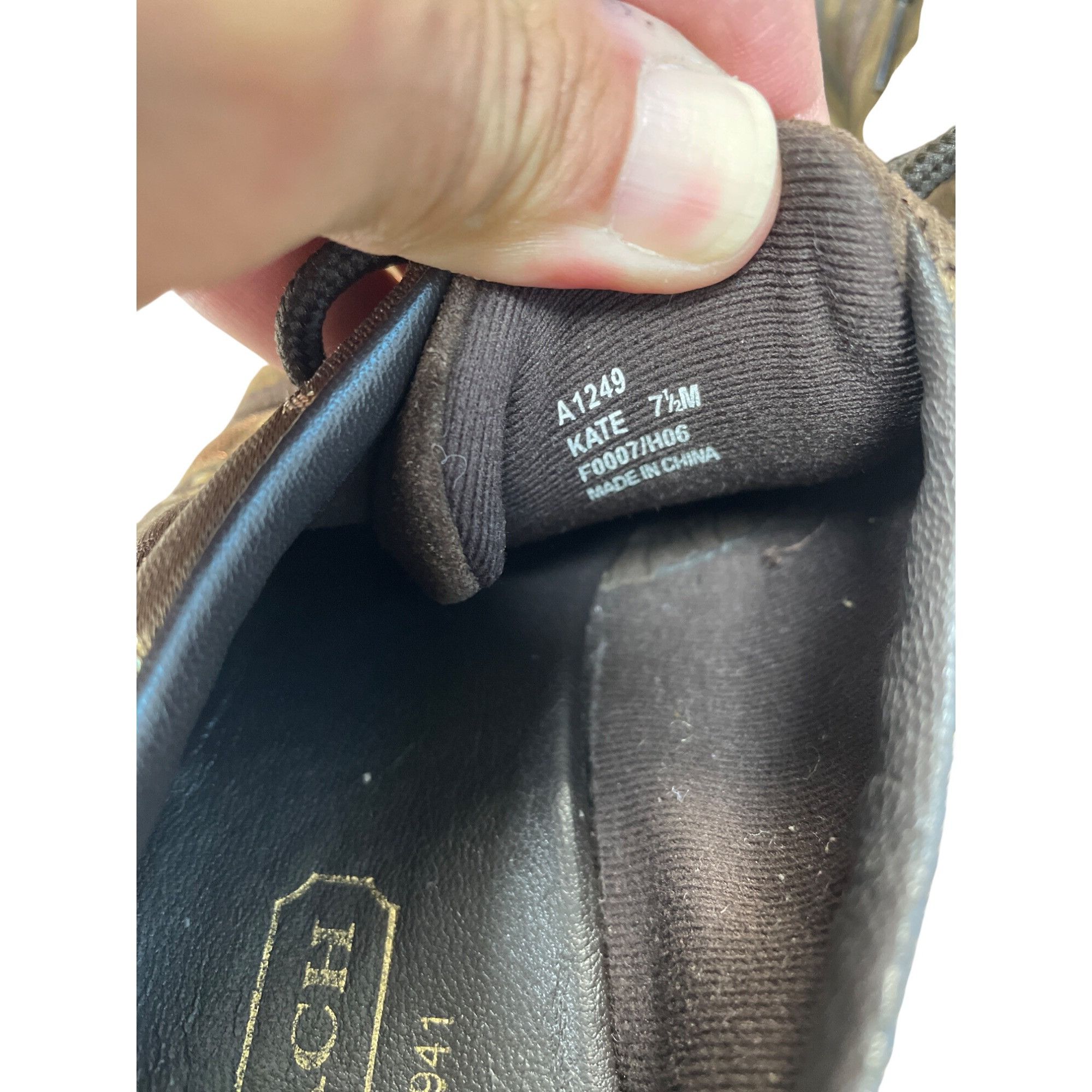 Coach Coach Kate Womens Brown Leather & Suede Sneakers Size 7.5M S Size US 7.5 / IT 37.5 - 7 Thumbnail
