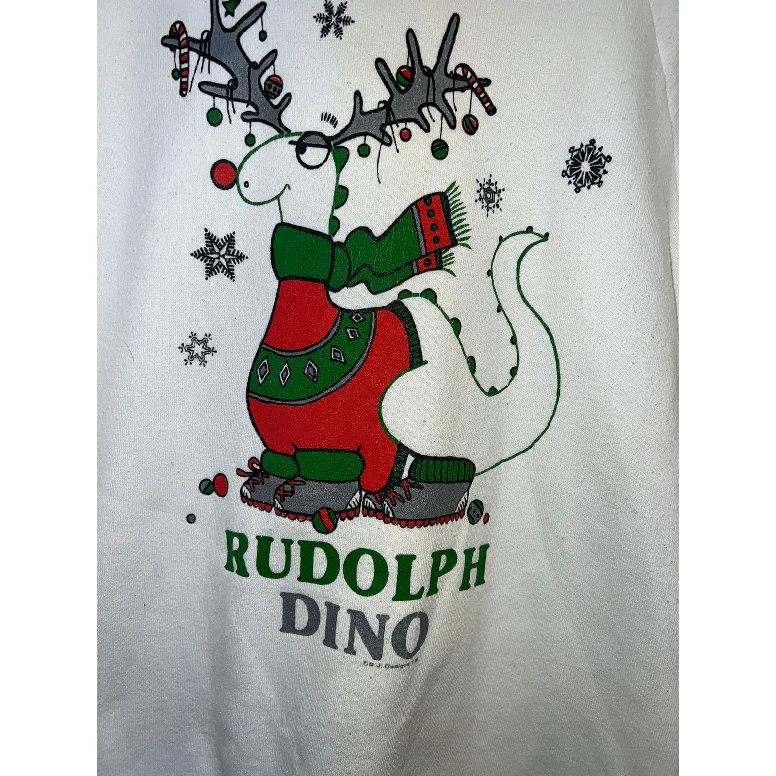 Vintage Vintage Dinosaur Sweatshirt Crewneck Rudolph Dino 90s VTG L Size US L / EU 52-54 / 3 - 3 Thumbnail