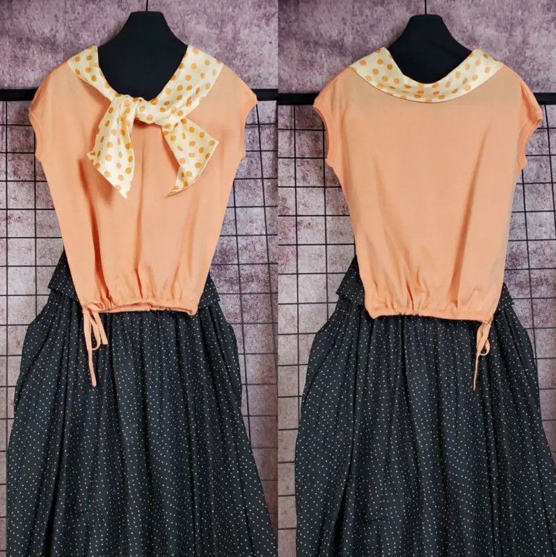 Dior Dior Summer Orange Polka Dot Blouse 0089 Size M / US 6-8 / IT 42-44 - 1 Thumbnail
