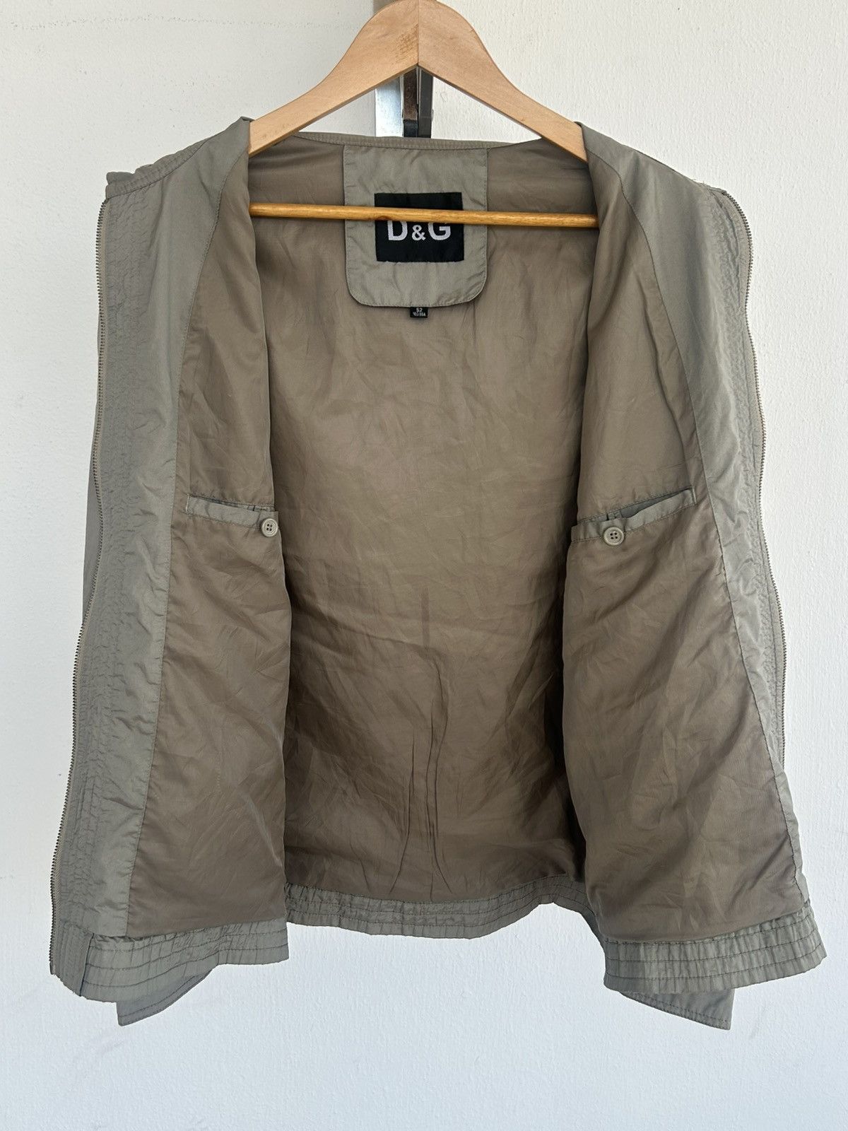 Dolce & Gabbana D&Gababna Vintage Nylon Distress Olive Jacket Size US L / EU 52-54 / 3 - 9 Thumbnail