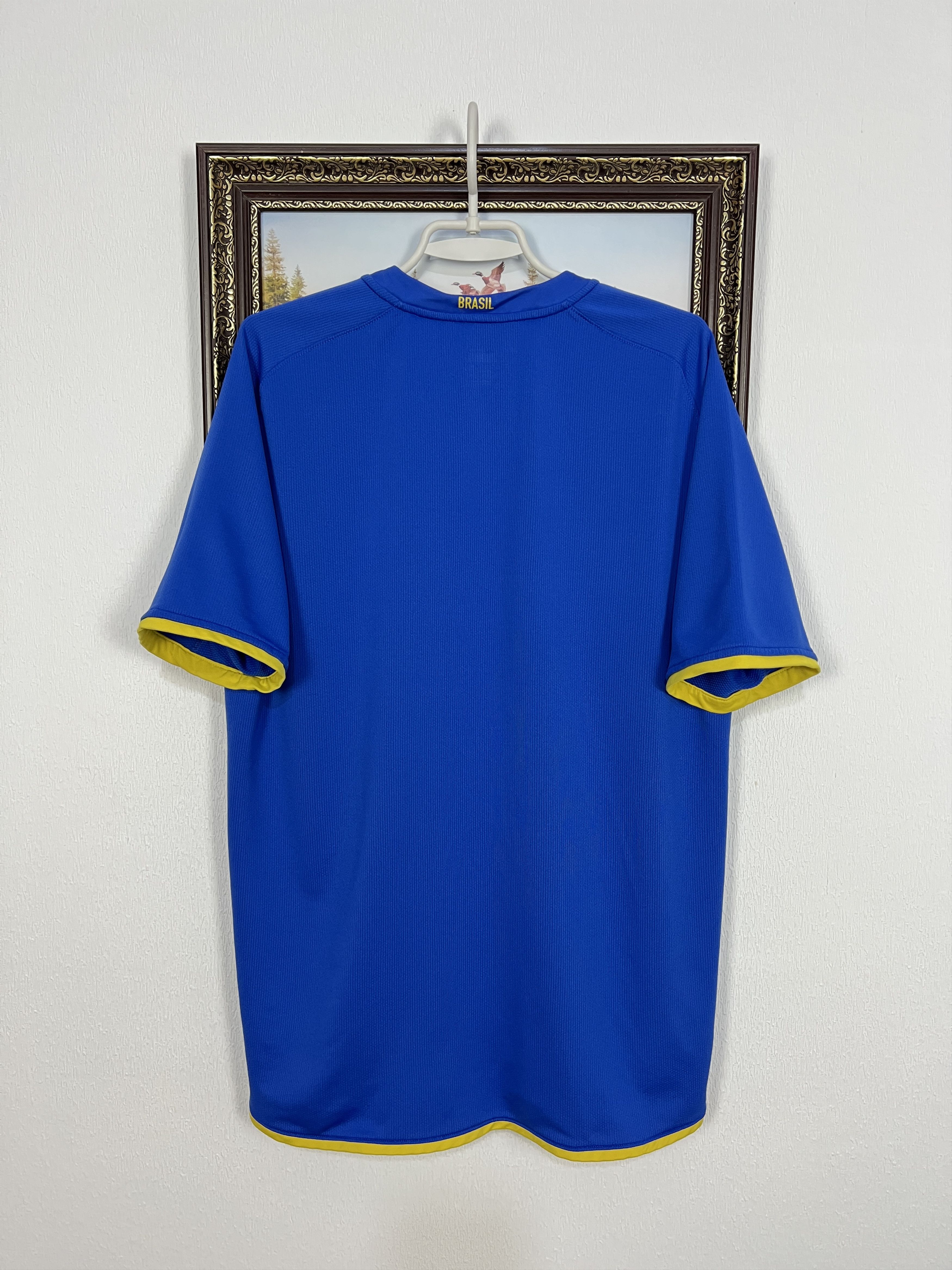 Nike Brazil Away football shirt 2008 Soccer Nike Jersey Mens Size US L / EU 52-54 / 3 - 10 Thumbnail