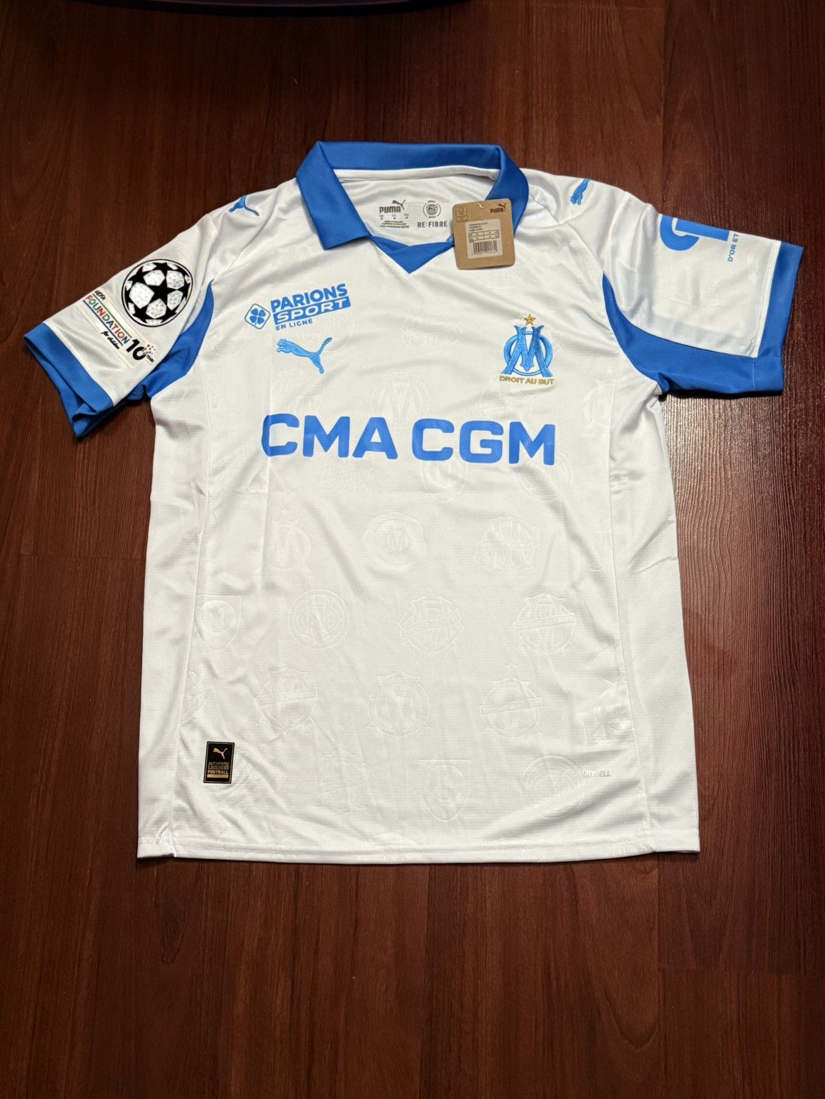 Puma New Marseille Greenwood UCL edition 25/26 Home Jersey Size US M / EU 48-50 / 2 - 2 Thumbnail