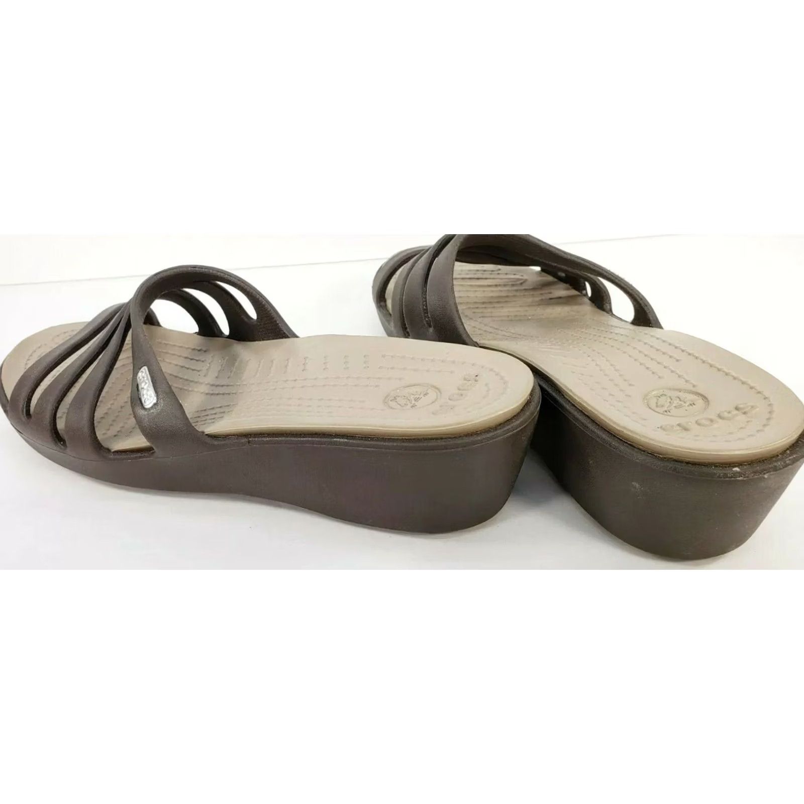 Crocs Crocs Patricia Womens Slide Sandals - Brown Size 7M - Cushy Insoles - Casual Comfort Size US 7 / IT 37 - 6 Thumbnail