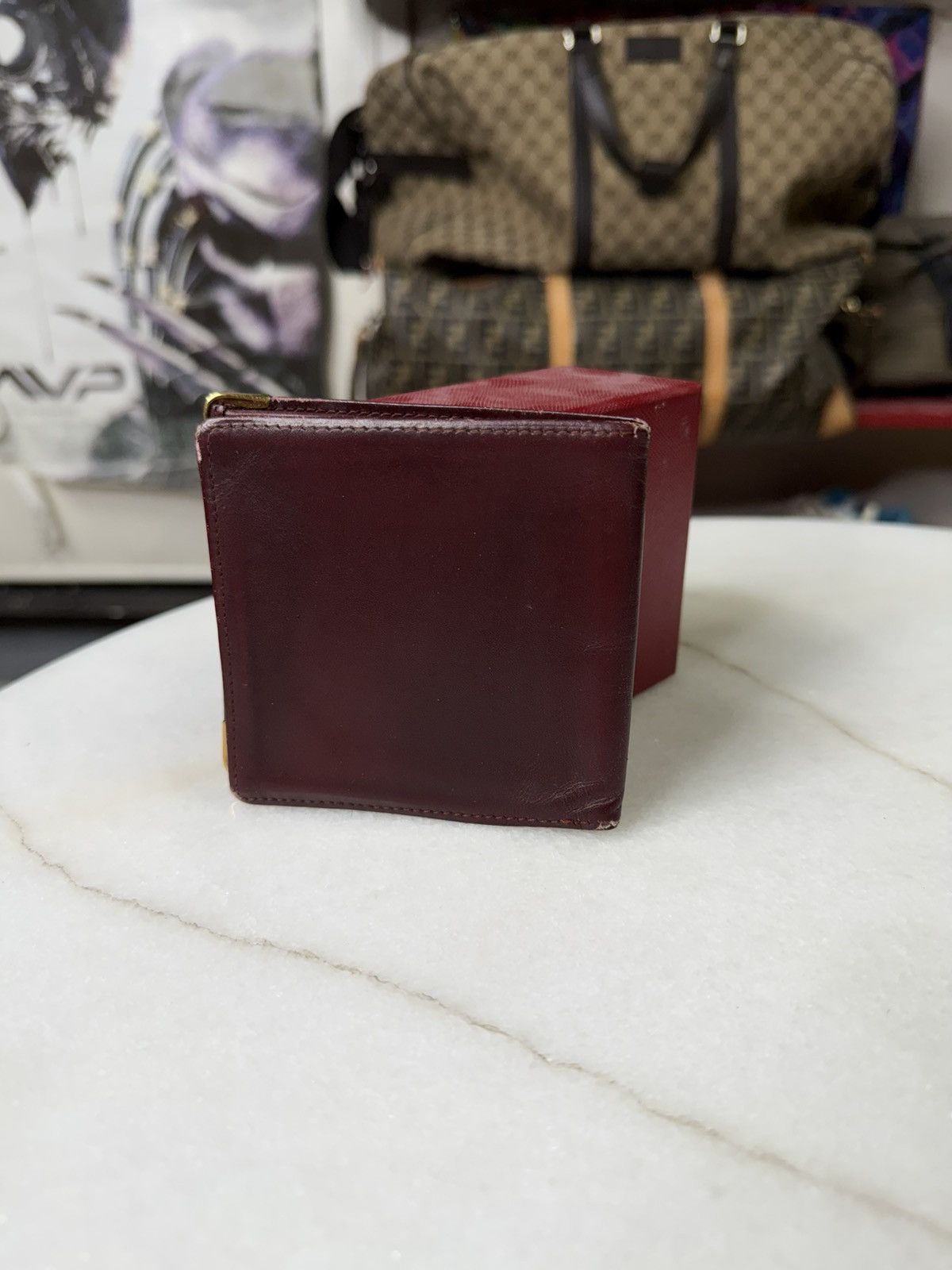 Cartier Cartier Red Wallet Vtg Leather Cartier Bifold Preowned Size ONE SIZE - 7 Thumbnail