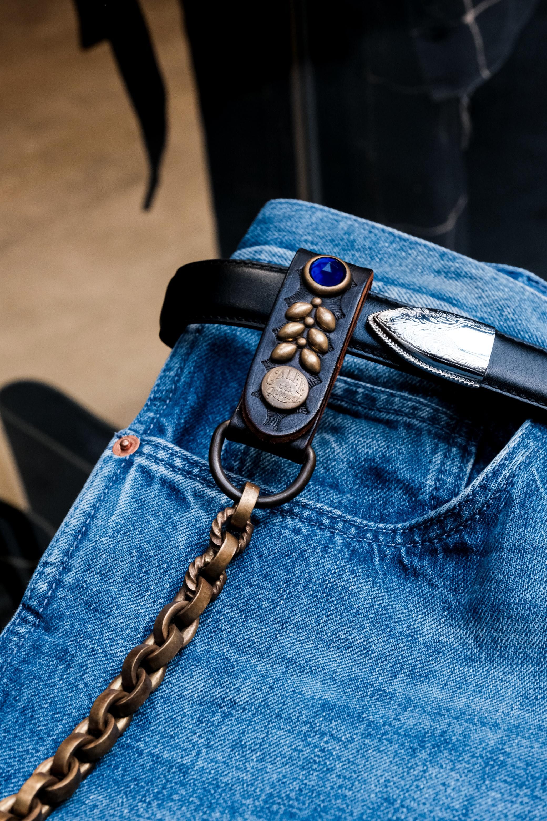 Other CALEE Studded Leather Wallet Chain BLUE Size ONE SIZE - 2 Thumbnail