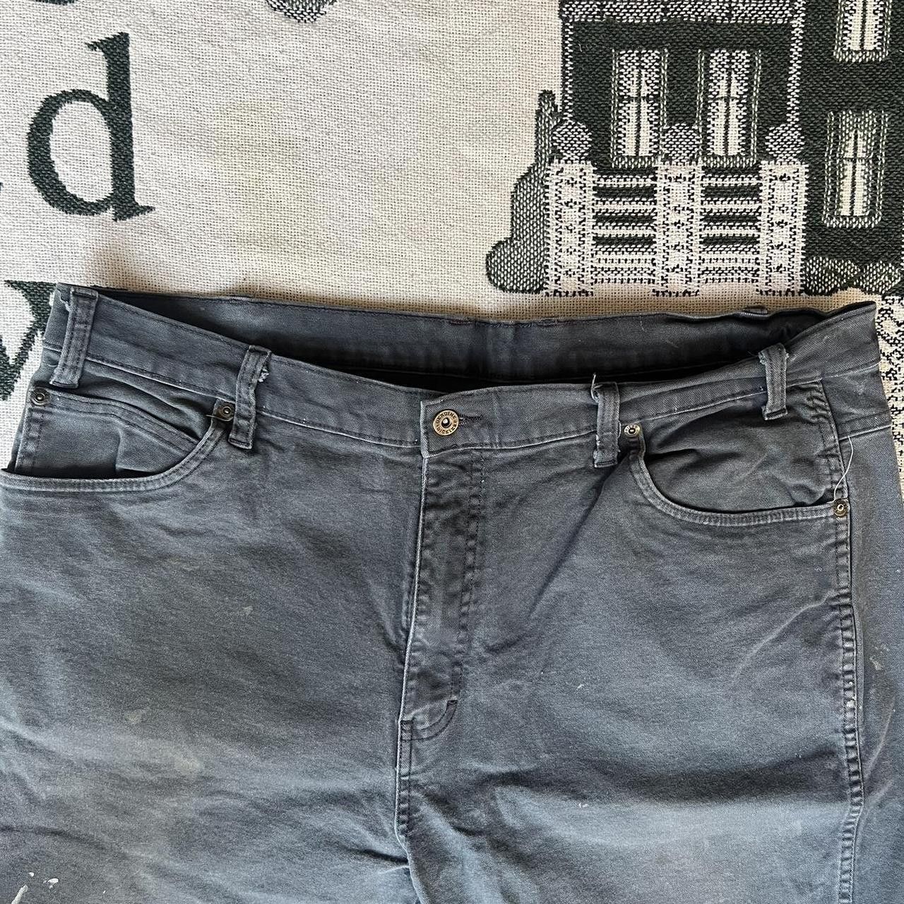 Vintage Crazy Vintage 2000s/Y2K Dark Navy Blue Faded Paint Splatter Skater Style Dickies Cargo Shorts Size US 40 / EU 56 - 5 Thumbnail