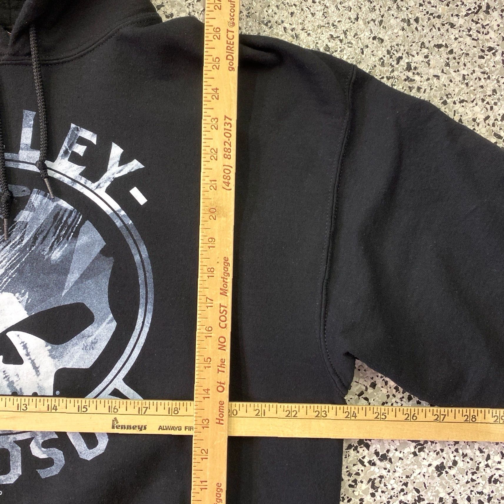 Harley Davidson VINTAGE Harley-Davidson Skull Sweatshirt Pullover Hoodie XL Men Hooded Fleece Black Size US XL / EU 56 / 4 - 2 Thumbnail