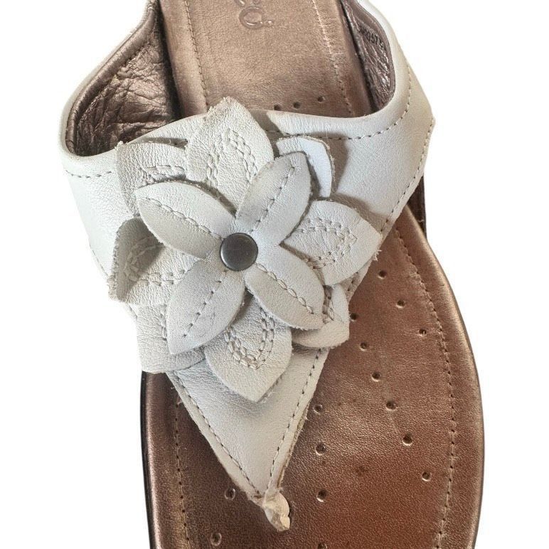 Ecco ECCO Leather Flower Sandals Women’s Size 39 (US 8.5) – White Size US 8.5 / IT 38.5 - 5 Thumbnail