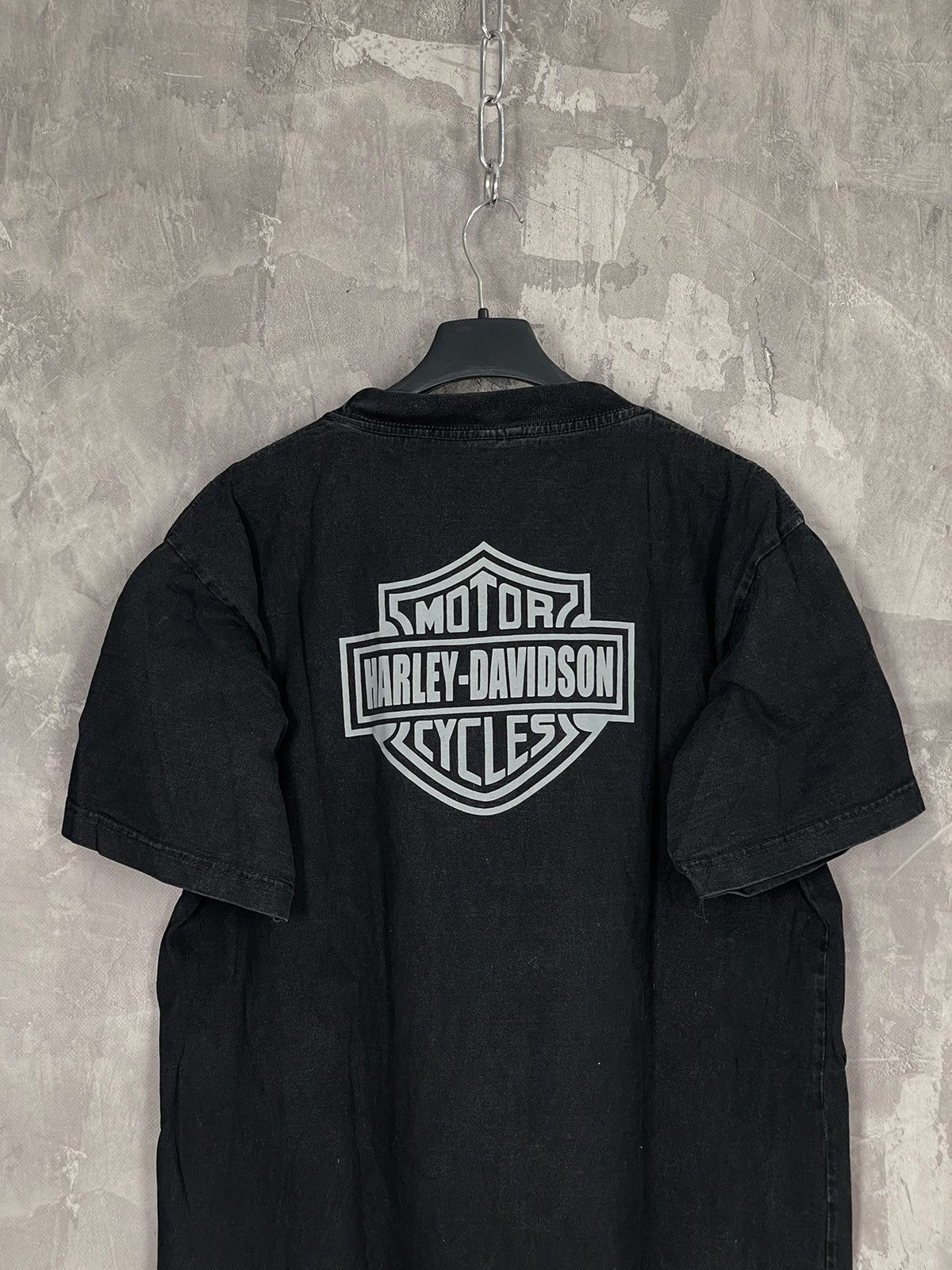 Harley Davidson × Vintage Vintage Y2K Harley Davidson Stone Fadd Big Logo Rare T-Shirt Size US XL / EU 56 / 4 - 9 Thumbnail