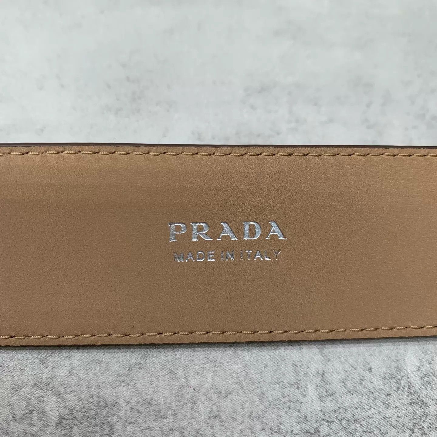Prada Prada Brown Suede Tri Logo Belt 110 98 New Size ONE SIZE - 6 Thumbnail