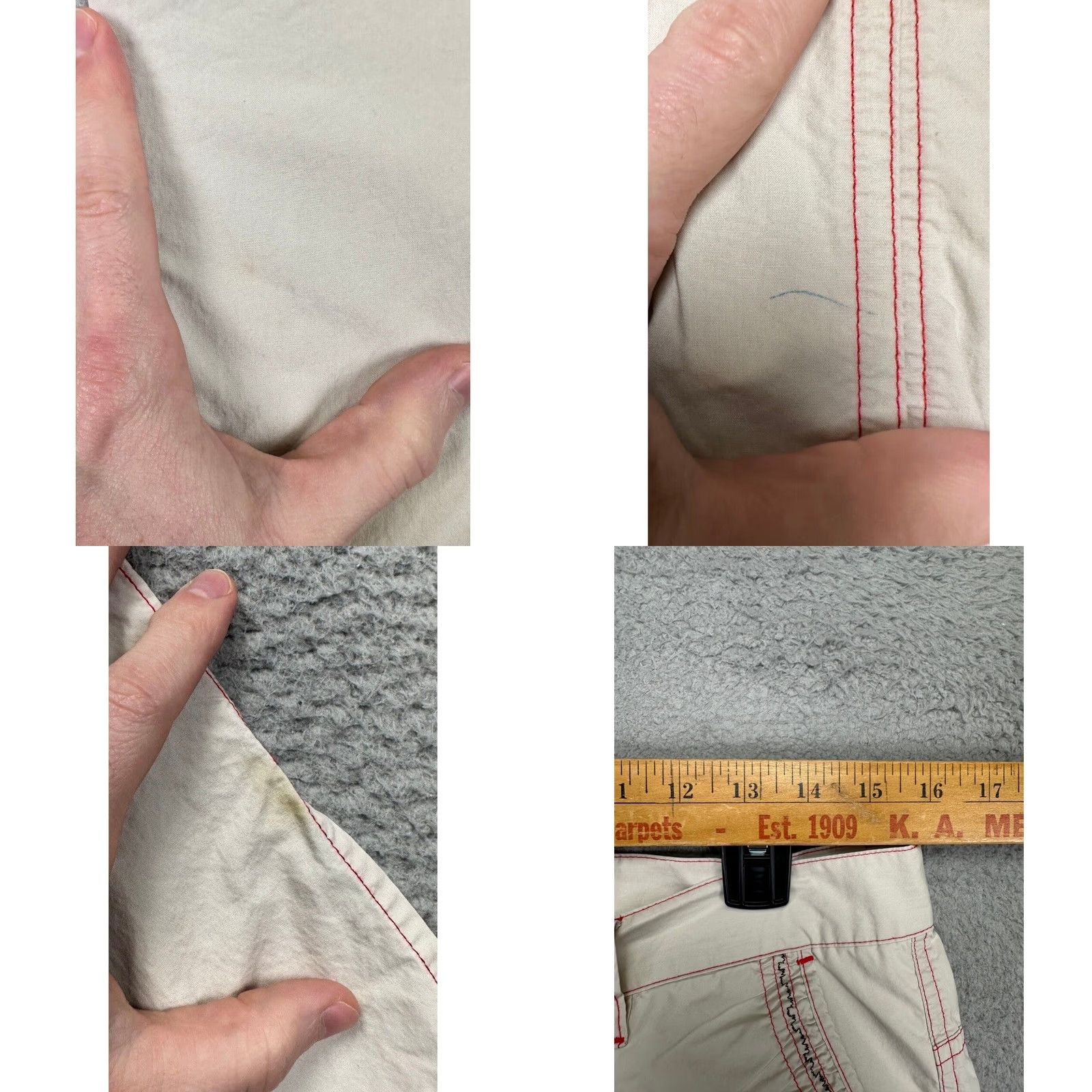 Vintage Calvin Klein Cargo Capri Pants Womens Beige Size 28" / US 6 / IT 42 - 8 Thumbnail