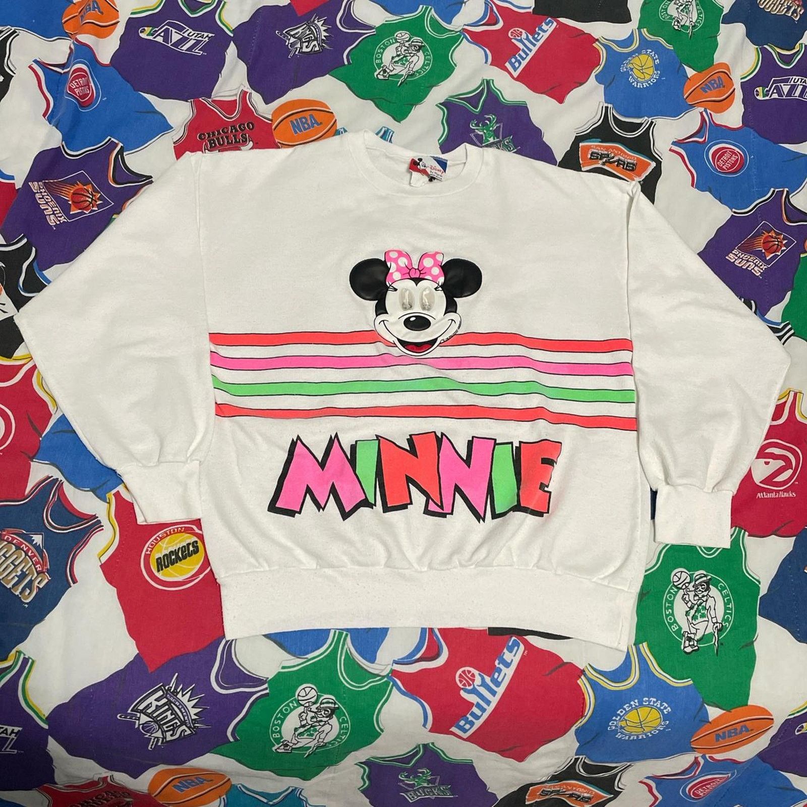 Disney × Mickey Mouse × Vintage Vintage Disney Minnie Mouse Disneyland Cartoon Crewneck Size L / US 10 / IT 46 - 1 Thumbnail