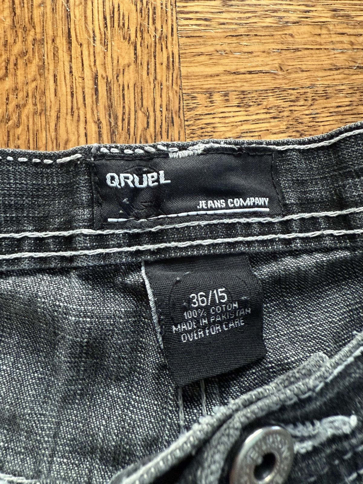 Vintage Vintage Qruel Faded Baggy Denim Jean Shorts Size US 36 / EU 52 - 6 Thumbnail