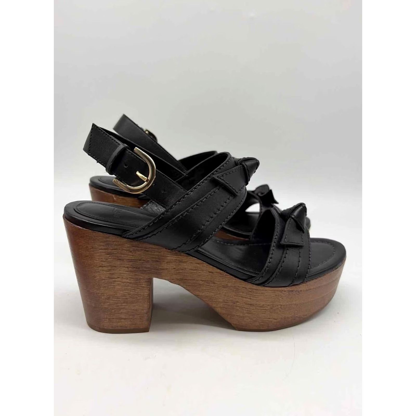Alexandre Birman Alexandre Birman Black Size 39 Wood Heels Size US 9 / IT 39 - 4 Thumbnail
