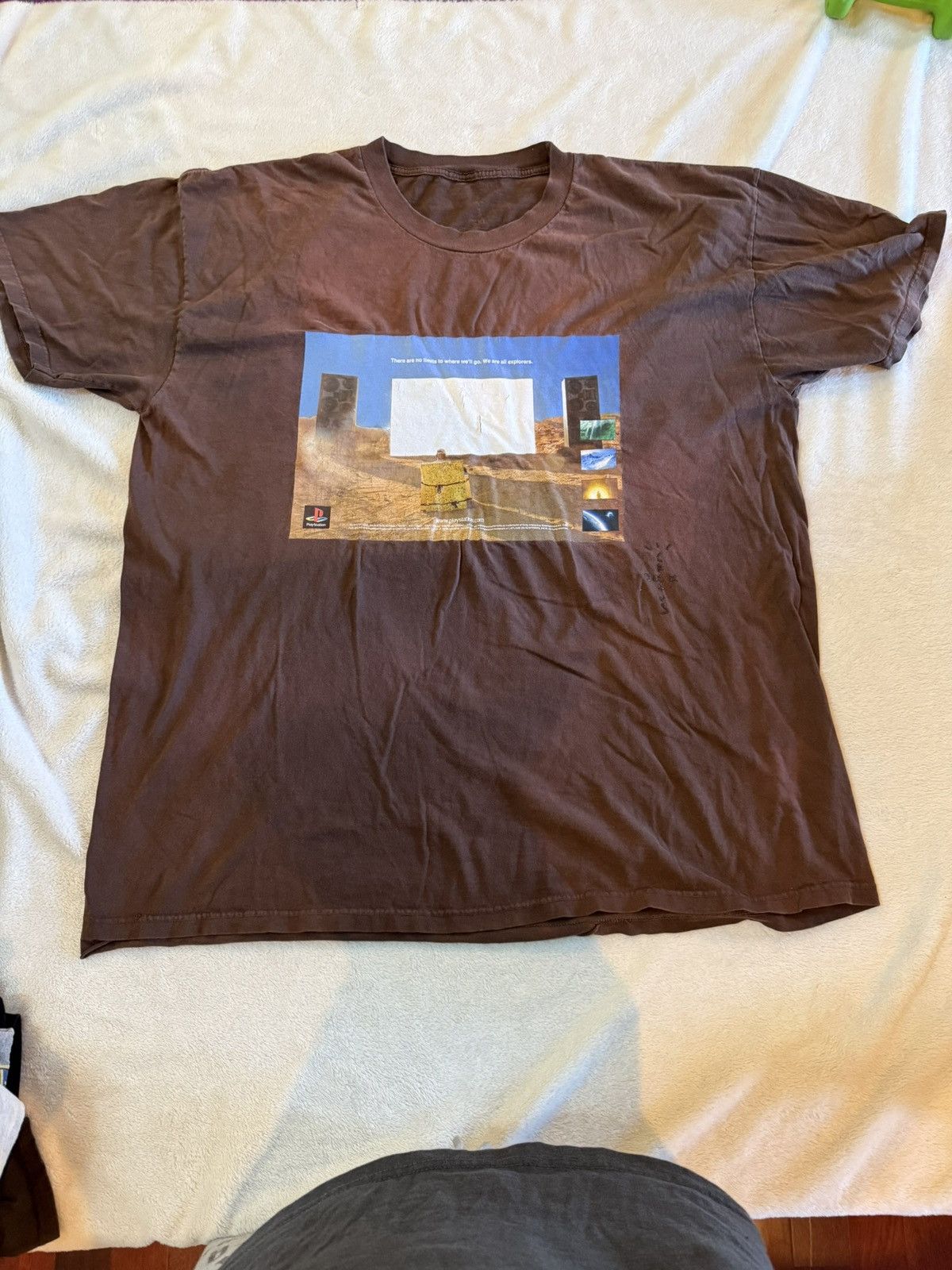 Travis Scott Travis Scott Brown Playstation Tee/2XL Size US XXL / EU 58 / 5 - 1 Thumbnail