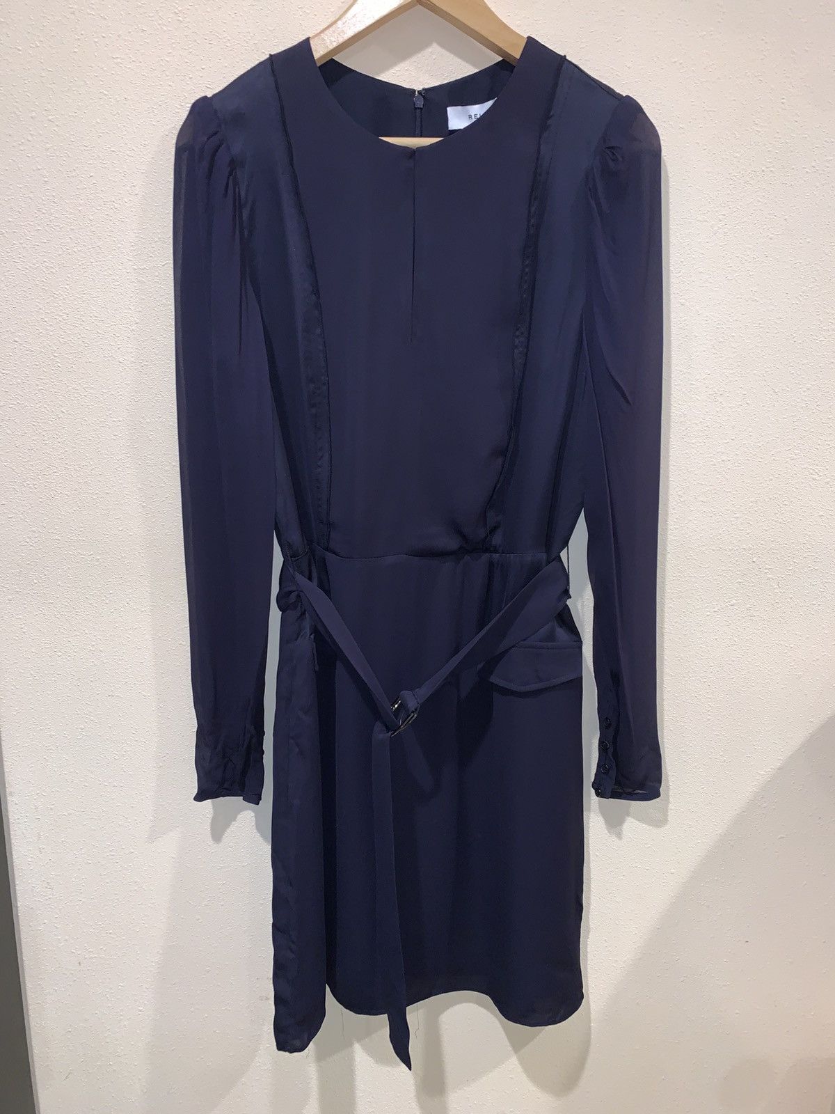 Reiss REISS NWT SOFT BELTED NAVY BLUE DRESS Size 8 Size M / US 6-8 / IT 42-44 - 3 Thumbnail
