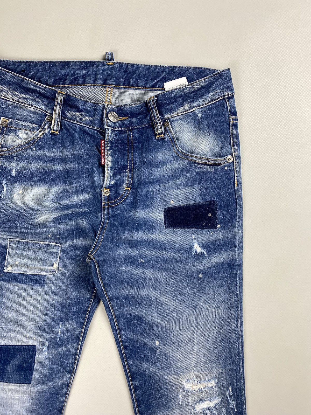 Designer × Dsquared2 Dsquared ladies distressed denim cropped jeans size 38 Size 26" / US 2 / IT 38 - 7 Thumbnail
