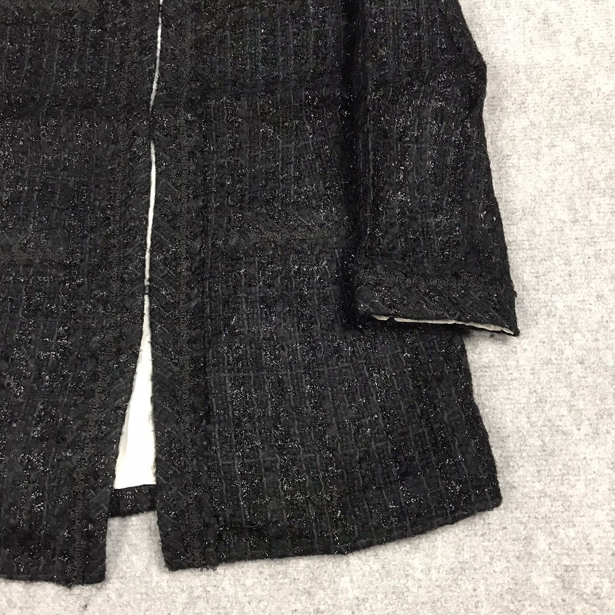 Japanese Brand INED BLACK TWEED JACKET Size S / US 4 / IT 40 - 3 Thumbnail
