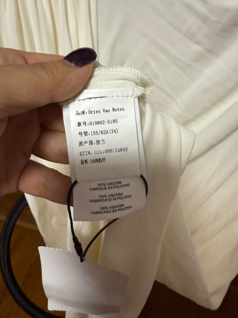 Dries Van Noten dries van noten size:34 White body-hugging skirt Size 42" / US 20 - 3 Thumbnail